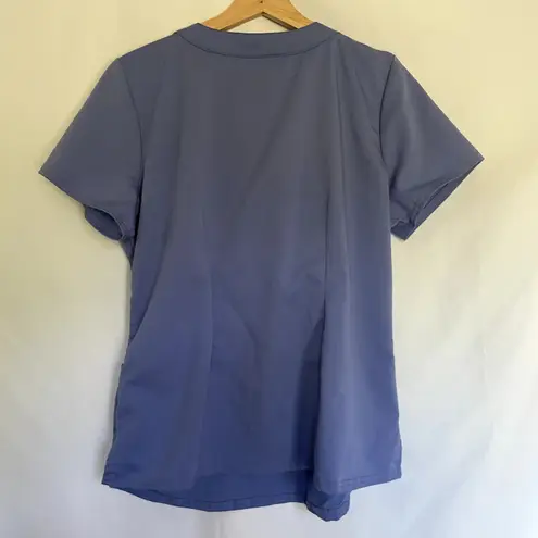 Healing Hands purple label modern fit blue women's size large scrubs top work