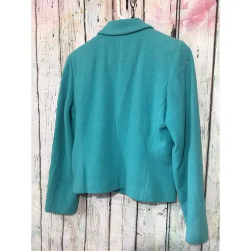 Harvé Benard Vintage 90’s Harve’ Bernard Blazer Jacket Wool Size Small Aqua 💐🌸