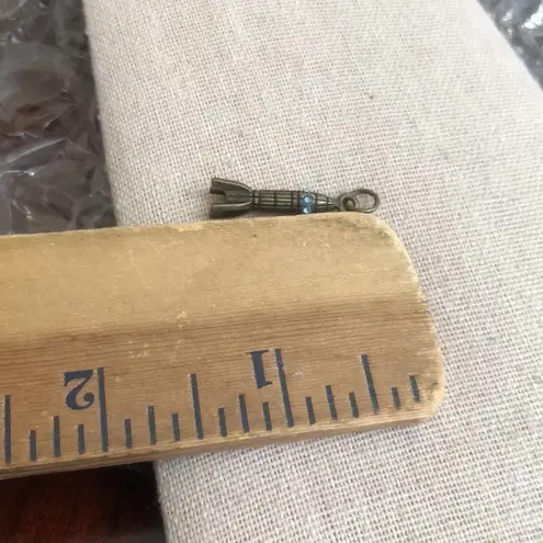 Vintage Spaceship Rhinestones Charm