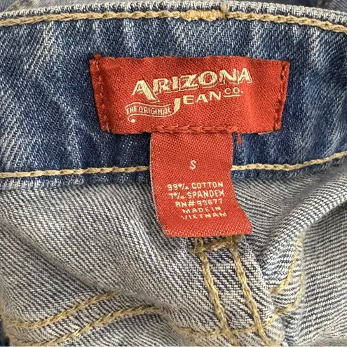 Arizona Jeans Arizona Jean Company Blue Distressed Denim Overalls