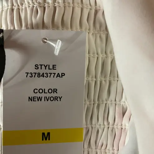 CeCe Women's Sleeveless Linen Blend Tiered Maxi Sundress New Ivory Sz Medium NWT