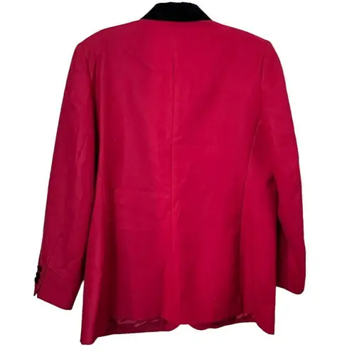 Jennifer Moore Red Wool Blazer Size 16