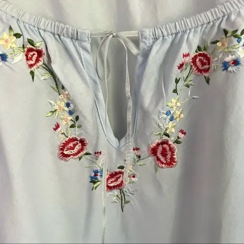 Whimsical Garden Party Tunic | Boho Floral Embroidery | Size M/L