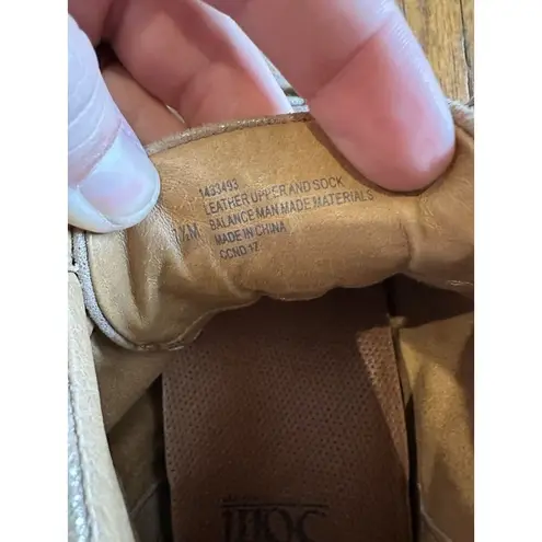 Söfft Annaleigh High Top Sneaker Shoes Womens Gold Tan Lace Up Side Zip Leather Size 7.5