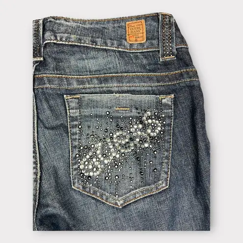 Guess  | Vintage Y2K Rhinestone Embellished  Daredevil Bootcut Jeans | 26