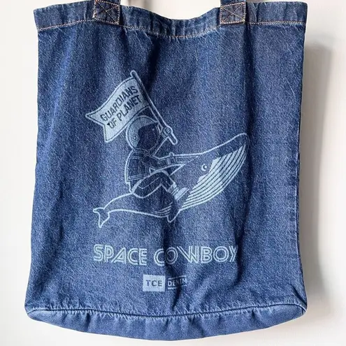 Boutique Space Cowboy Denim Tote Bag