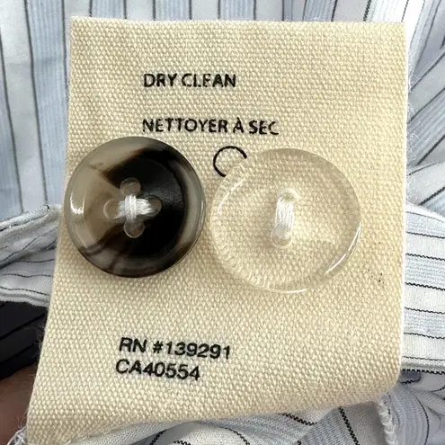 BLDWN Baldwin | Medium | Isla Wrap Top Skylight Optic White Stripe Blouse Shirt