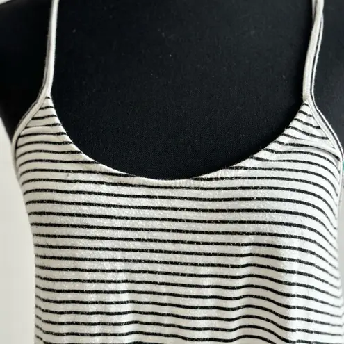 Full Tilt Essentials by  Racerback Striped Black & White Top