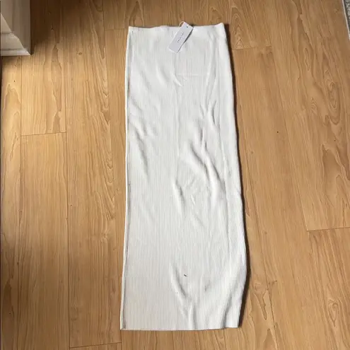 THE LUXE KNIT MIDI SKIRT / BONE Size undefined