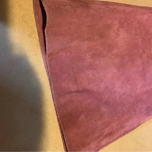 Newport News DARK MAUVE PINK BOOT CUT SUEDE TROUSERS (8)