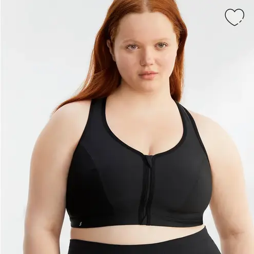 Glamorise Zip-Up Front-Close Wire-Free Sports Bra