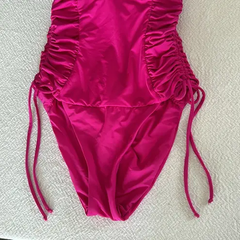 SOLUNA Shirred Delight One Piece Swimsuit, Medium, $148 Pink