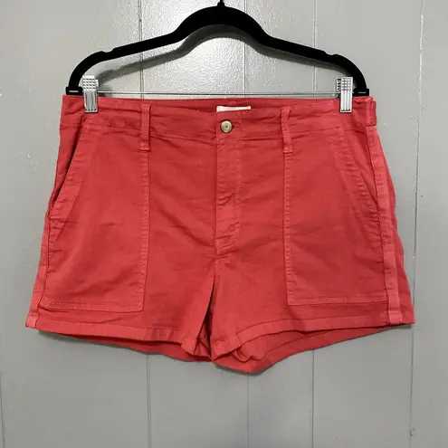 Pistola Cherry Red Marissa Lightweight High Rise Classic Boho Utility Shorts 32