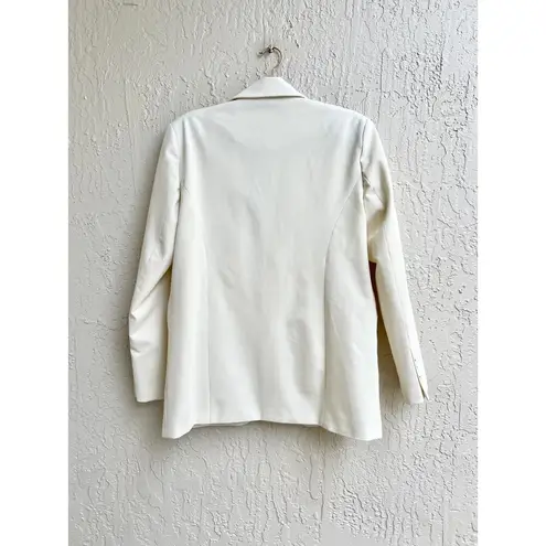 Lavish NWT Pretty  Dylan Long Sleeve Single Breasted Dad Blazer Cream Womens US 4