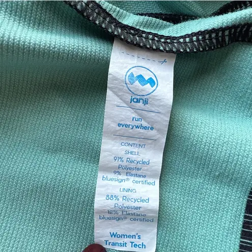 Janji Black Teal Transit Tech Running Shorts Women’s Size Medium Athletic