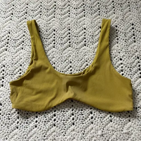 BasicBxxch Ribbed Bikini Crop Tank Top Green (Medium)