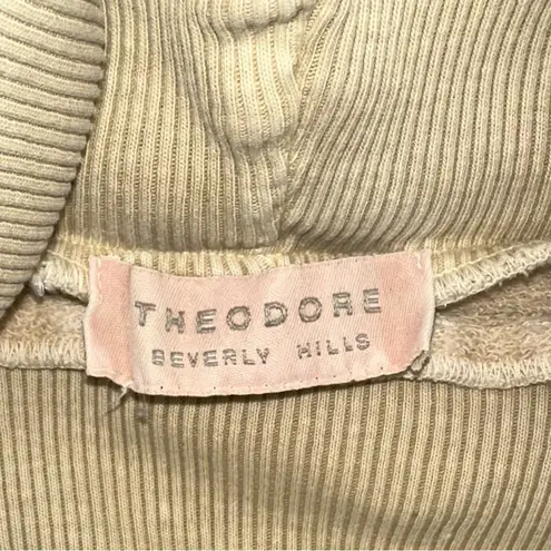 THEODORE BEVERLY HILLS • Vintage Cowl Neck Batwing Sweater Light Greenish Brown Green Size XL