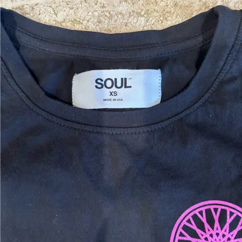 SoulCycle Black and Pink Crop Muscle Tee size XS