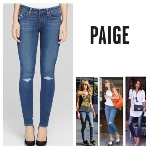 Paige  Verdugo Ultra Skinny in‎ Quinnley Destructed Jeans Size 29