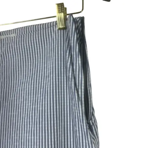 Brooks Brothers Vtg 346 Women's Pants 8 Blue White Pinstripe Stretch Hong Kong