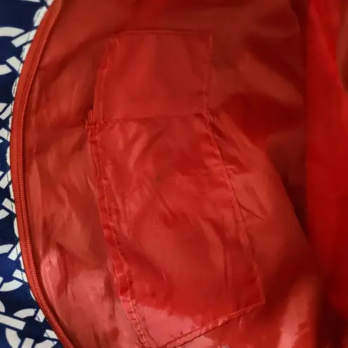 Travelon Red & Blue Geometric Travel Tote Bag With Zipper Closure & Inner Pocket