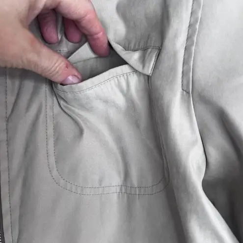 Gallery Tan Full Zip Trench Coat Size Petite Small