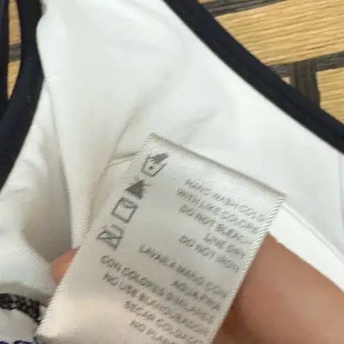 Beach Cabana White And Black Short Swimsuit Size 20W