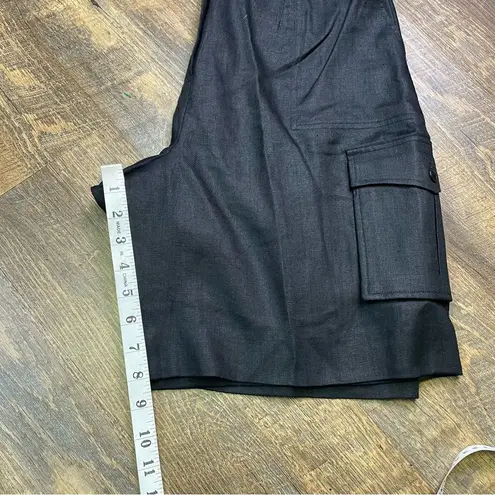 Vintage LRL Lauren Ralph Lauren 100% Linen Women's Sz 10 Black Cargo Shorts Y2K