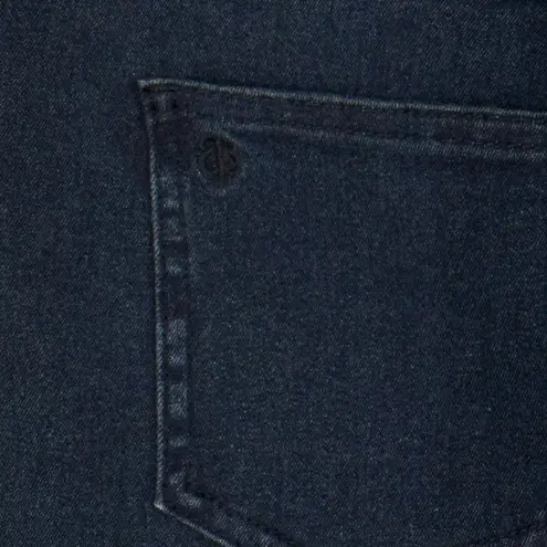 Betabrand Petite Large Short Bootcut Jeans Pull-On Stretch Pockets Hi-Rise Blue