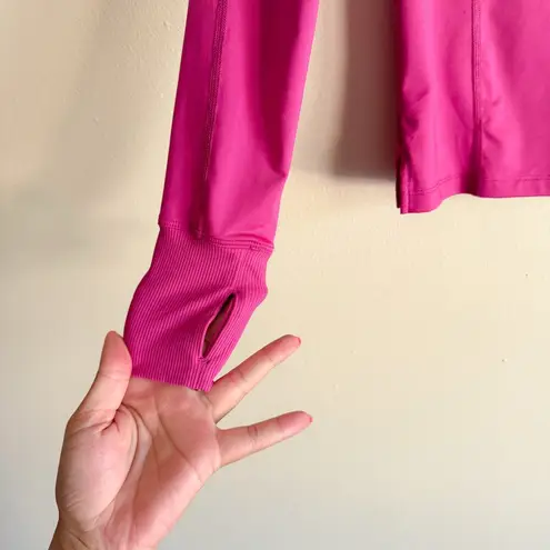 Peloton Pink Long Sleeve Quarter Zip Pullover Lightweight Jacket - XS