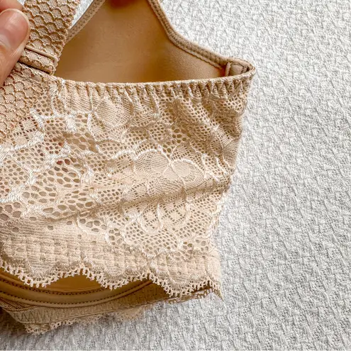 Simone Perele Caresse 3D Plunge Bra 32G Peau Rose Nude Tan Size undefined