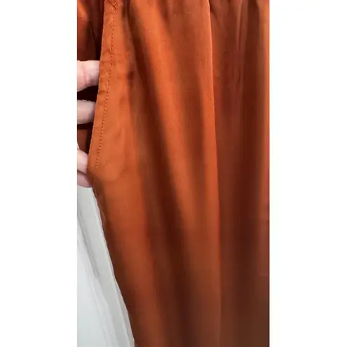 Stars Above Rust HighWaisted Drawstring WideLeg Pants Size Small