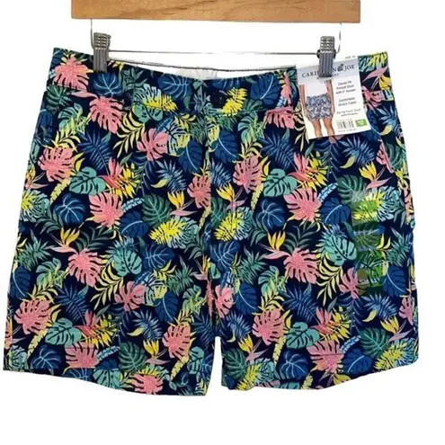 Caribbean Joe & Company Womens Printed Classic Fit Stretch Shorts Multi 10 NWT