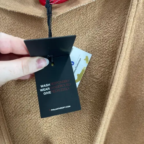 n:philanthropy Mini Wrap Sweater Dress Camel 3/4 Sleeve Size XS New With Tags