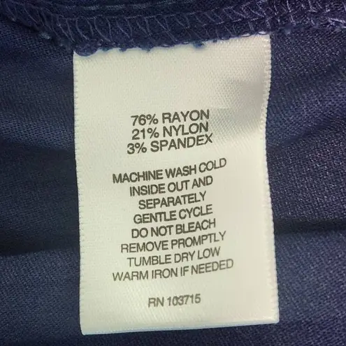 Valerie Stevens Navy Fitted Ankle Pull-on Pants Size 12 Preppy Navy Ankle Pants