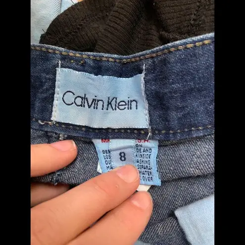 Calvin Klein  super high rise jean skirt!