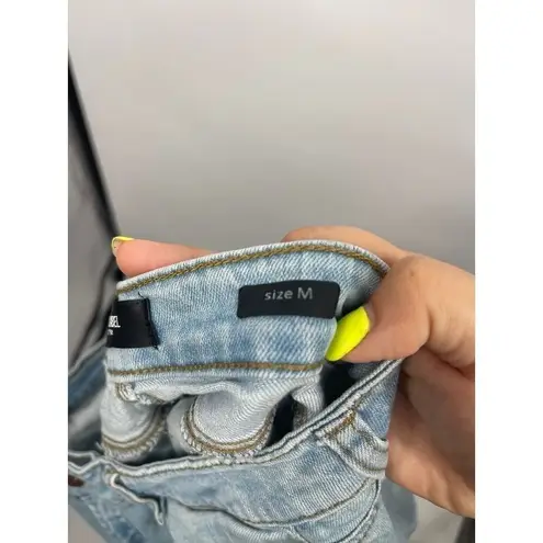 Black Label size Medium Distressed Denim Jeans shorts Edgy Casual Style