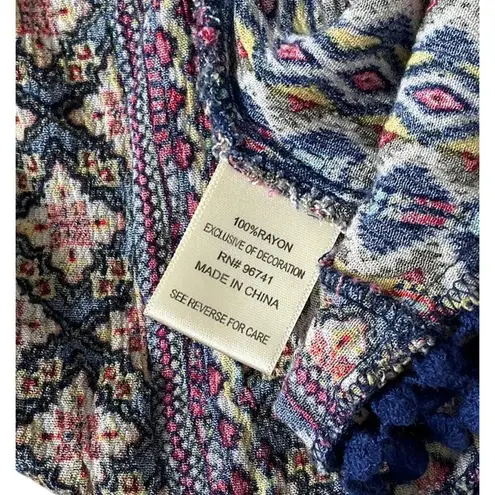 belle du jour Multicolor Short Sleeve Women's Blouse Size Large | 20-32