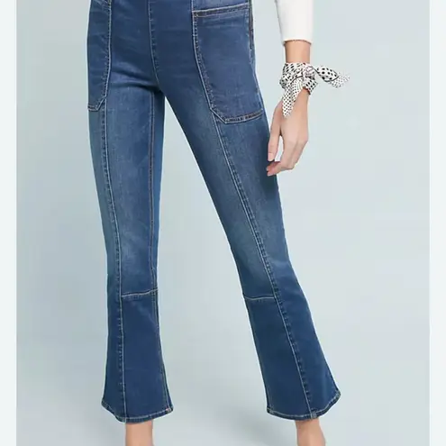 Pilcro and the Letterpress Pilcro Utility High-Rise Cropped Bootcut Pants Women's Blue Flared Jeans Size 27