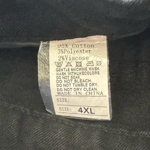 HBER Wide Leg Black Jeans Pants Relaxed Fit Baggy Flare 4XL 22W NWT