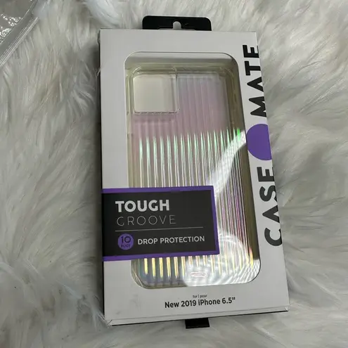 I phone 14 Pro Max Casemate Iridescent Clear Case Silver