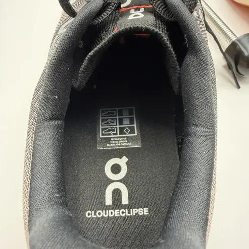 ON Running Brand Cloud Cloudeclipse Black Orange Women's Sz 10 Shoes New