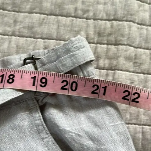 Poetry light grey Pull-On elastic waist Wide tapered Leg Linen pants 18/20”