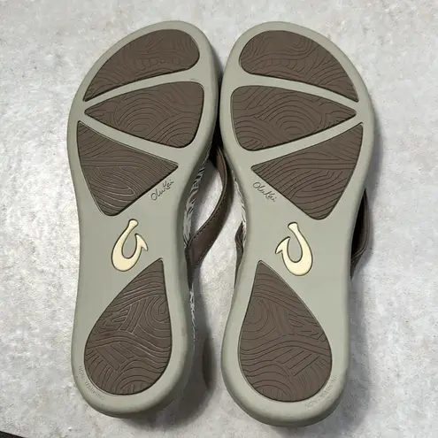 Olukai Womens Ho'opio‎ Hau Warm Taupe /Hau Sandals Size 9