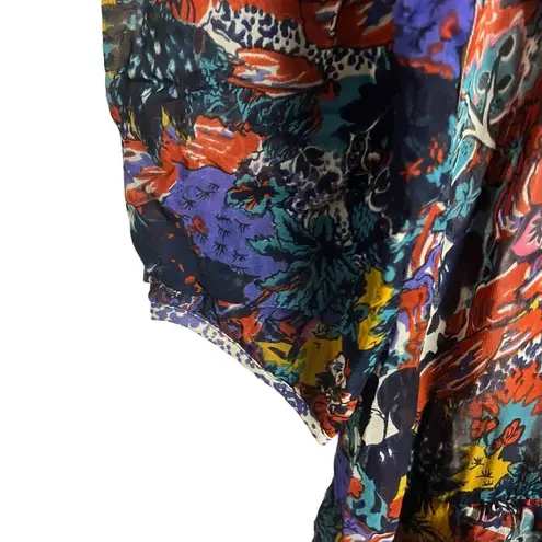 Maeve for Anthropologie Annabella Floral Print Long Sleeve V-Neck Maxi Dress 14