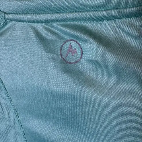 Marmot Womens Long Sleeve Top Activewear Athletic Teal Patterned Large