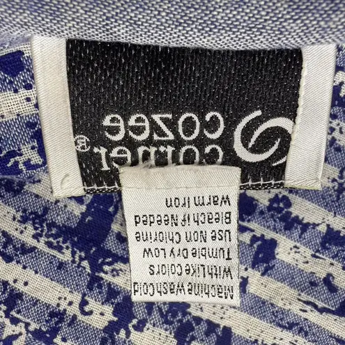 Vintage Cozee Corner 2X Chambray Dress Lounge Muumuu Cottage Modest Pockets Blue Size XXL