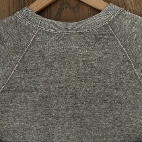 Vintage New York University Crewneck Raglan Sweatshirt Heather Grey Size Medium Gray