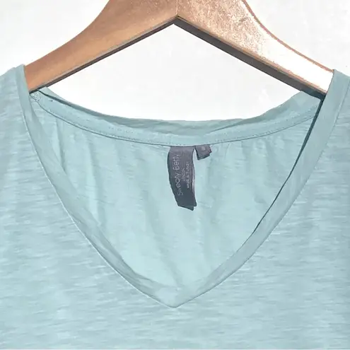 Sweaty Betty  Women’s Vneck Short Sleeve Slub Knit Mint Green Tshirt size small