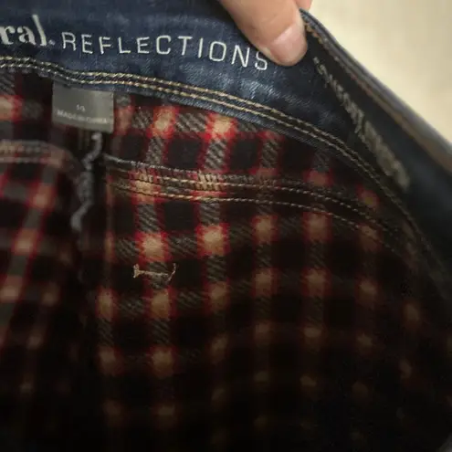 Natural Reflections Flannel lined High Rise Blue Jeans size 14
